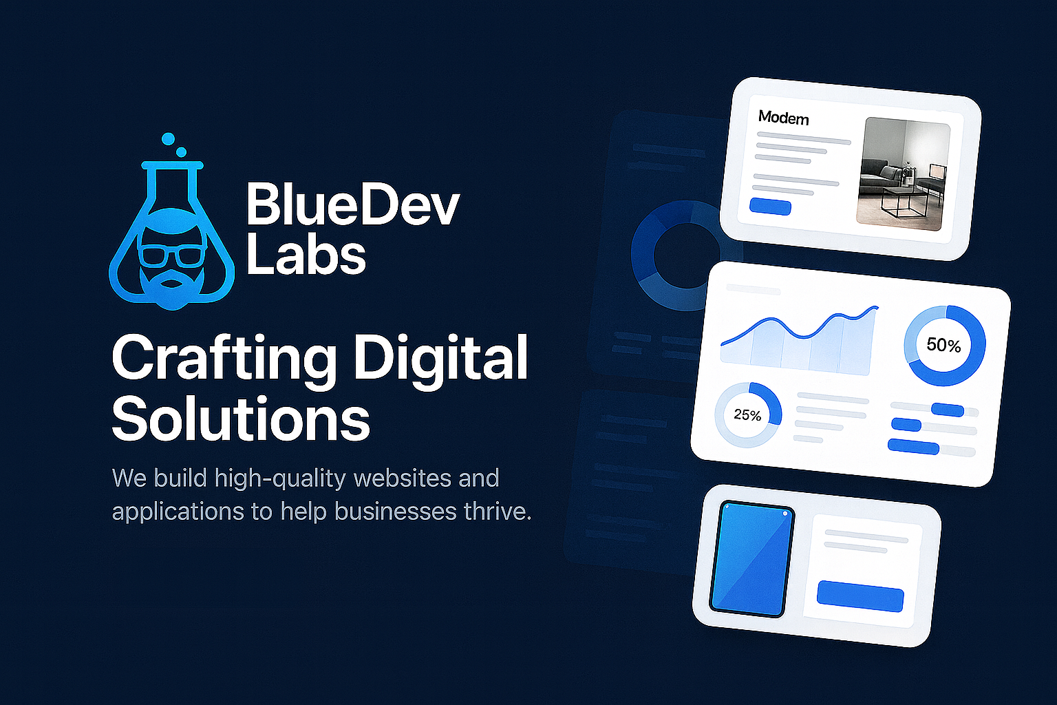 Showcase of BlueDevLabs websites and dashboards